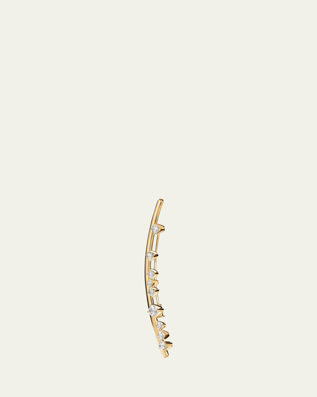 Barre Floating Diamond Brooch in 18K Yellow Gold